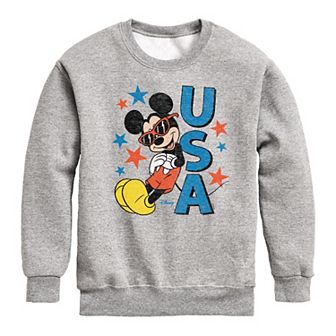 Disney's Mickey Mouse Boys 8-20 USA Sunglasses Fleece Sweatshirt