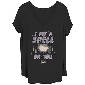 Juniors' Plus Size Hocus Pocus I Put A Spell On You Graphic Tee