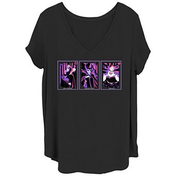 Juniors' Plus Size Disney Villains The Three Queens Of Evil Graphic Tee