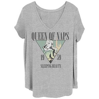 Juniors' Plus Size Sleeping Beauty Queen Of Naps Since 1959 Graphic Tee