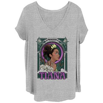 Juniors' Plus Size The Princess & The Frog Tiana Profile Sketch Graphic Tee
