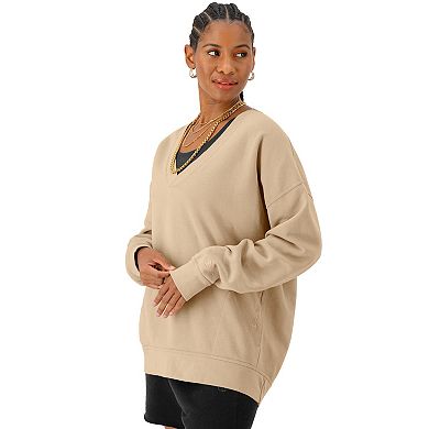 Women's Champion® Vintage Wash Oversized V-Neck Pullover