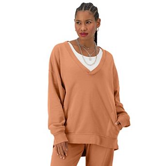 Women's Champion® Vintage Wash Oversized V-Neck Pullover