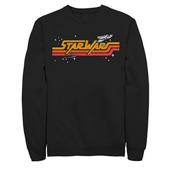 Disney's Star Wars Men's Millennium Falcon Retro Title Logo Fleece