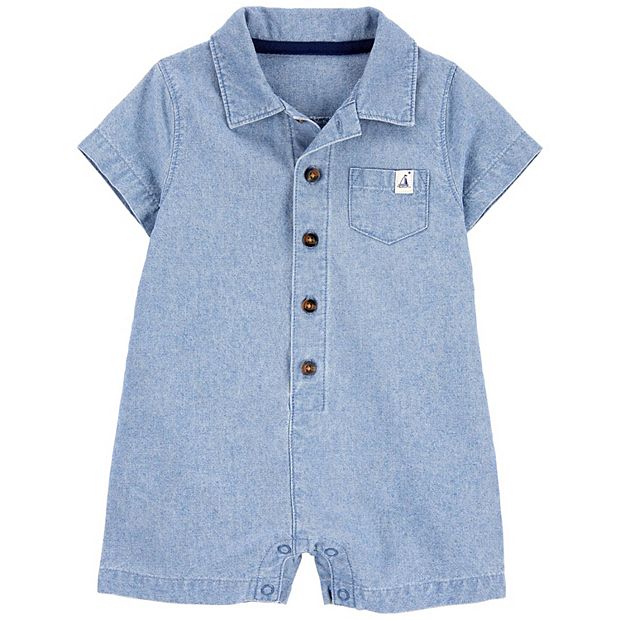 Baby chambray hot sale romper