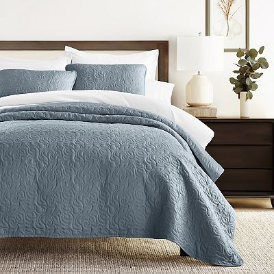 Home Collection All Season Floral Quilt Set with Shams