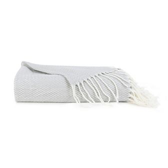 Home Collection Dusk Blue Herringbone Throw Blanket