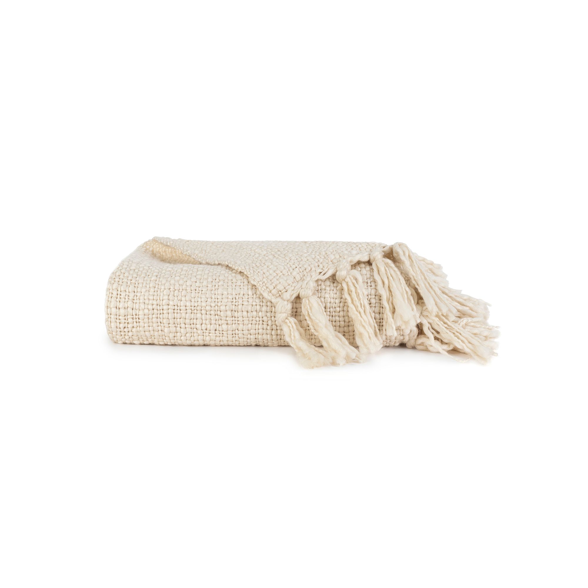 Home Collection Natural Slub-Yarn Throw Blanket