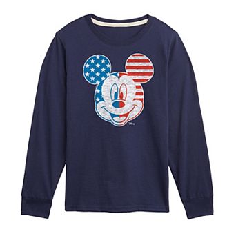 Disney's Mickey Mouse Boys 8-20 Stars & Stripes Long Sleeve Graphic Tee