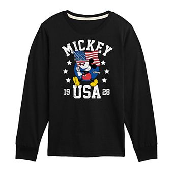 Disney's Mickey Mouse Boys 8-20 Waving Flag Long Sleeve Graphic Tee