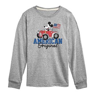 Disney's Mickey Mouse Boys 8-20 American Original Long Sleeve Graphic Tee