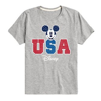 Disney's Mickey Mouse Boys 8-20 USA Graphic Tee