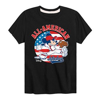 Disney's Mickey Mouse Boys 8-20 Americana Baseball Graphic Tee
