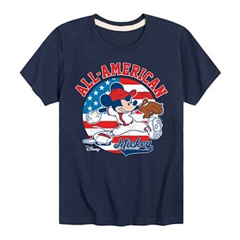 Disney's Mickey Mouse Boys 8-20 Americana Baseball Graphic Tee