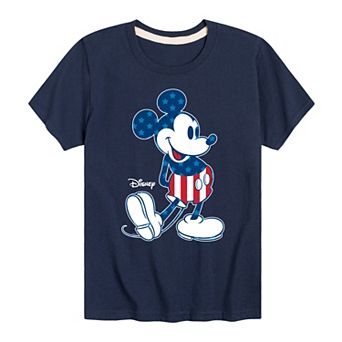 Disney's Mickey Mouse Boys 8-20 Flag Pattern Graphic Tee