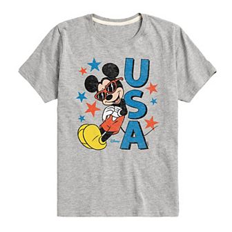 Disney's Mickey Mouse Boys 8-20 Sunglasses USA Graphic Tee