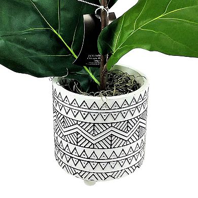Designs by Lauren Fig Artificial Plant in Graphic Pottery Floor Decor