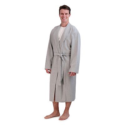 grey cotton waffle dressing gown American Soft Linen Premium Collection 100% Cotton Waffle Robes for Women and Men, Kimono Gray / M/L main image 0