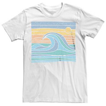 Men's Waves Sunset Lines Box Graphic Tee
