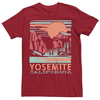 Men's Yosemite California Forest Landscape Box Graphic Tee
