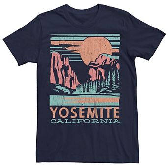 Men's Yosemite California Forest Landscape Box Graphic Tee