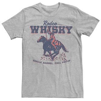 Men's Rodeo Whisky Single Barrel Full Proof Cowboy Graphic Tee