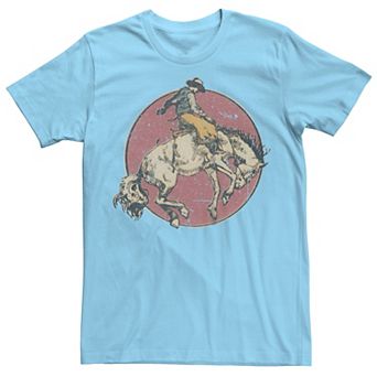 Men's Cowboy Horse Rodeo Circle Distressed Graphic Tee