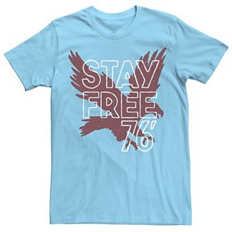 Men's Stay Free 76' Eagle Silhouette Graphic Tee