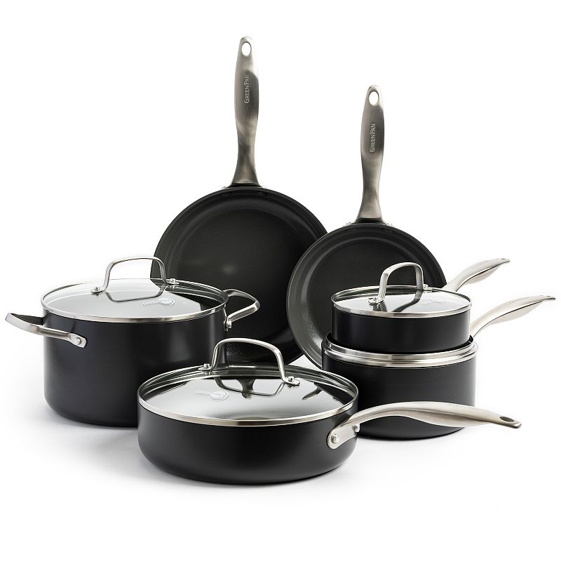 UPC 885837025132 product image for GreenPan Canterbury 10-pc. Nonstick Hard-Anodized Aluminum Cookware Set, Black | upcitemdb.com