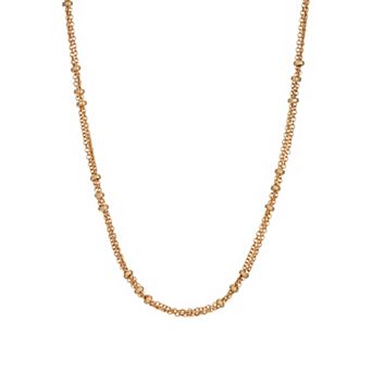 1928 Gold Tone Station Necklace