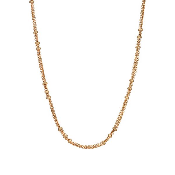 Rose Gold Tone Station Bracelet with Pearls