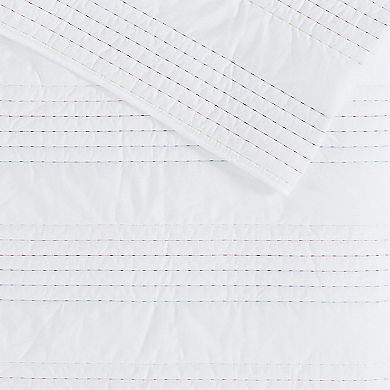 Crayola Multicolor Pick Stitch White Quilt Set