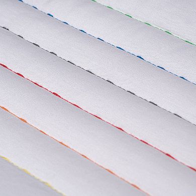 Crayola Multicolor Pick Stitch White Quilt Set