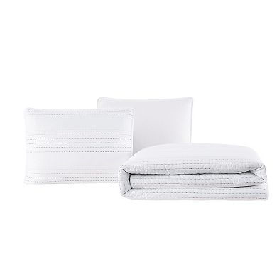 Crayola Multicolor Pick Stitch White Quilt Set