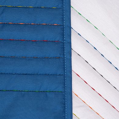 Crayola Pick Stitch Blue/Red Quilt Set