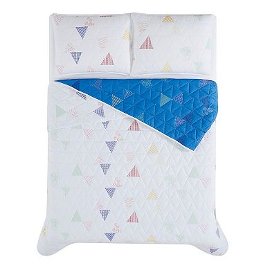 Crayola Triangle Embroidered Quilt Set