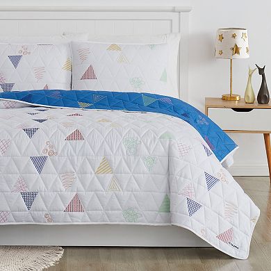 Crayola Triangle Embroidered Quilt Set