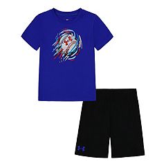 Under Armour Little Boys 2T-7 Short Sleeve Freedom Flag Tee & Shorts Set