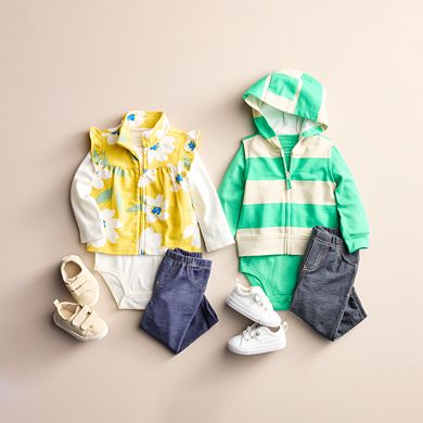 Baby Girl Carter's 3-Piece Floral Vest, Bodysuit & Pants Set