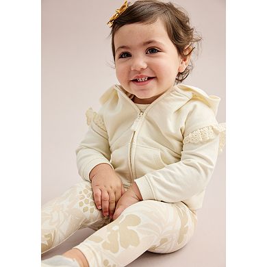 Baby Girl Carter's 3-Piece Ruffle Jacket, Bodysuit & Leggings Set