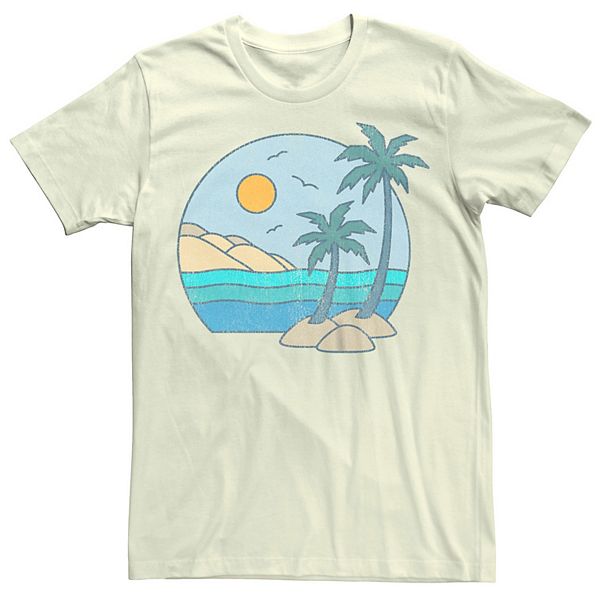 Men's Beach Portrait Graphic Tee