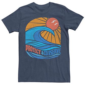 Men's Protect & Conserve Wave Sun Birds Graphic Tee