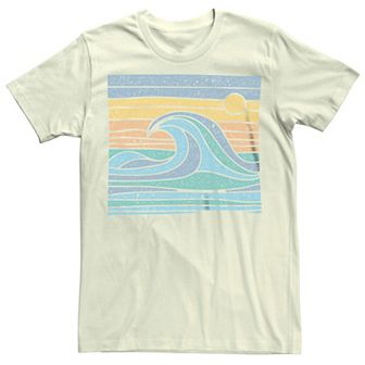 Men's Colorful Wave Graphic Tee