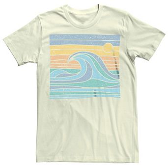Men's Colorful Wave Graphic Tee