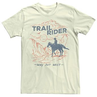 Men's Trail Rider Way Out West Cowboy Silhouette Graphic Tee