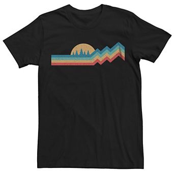 Men's Sunset Trees Sunset Stripes Graphic Tee