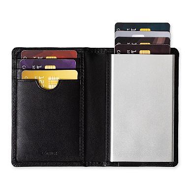 Men's Exact Fit Duofold RFID-Blocking Wallet with Metal Card Case