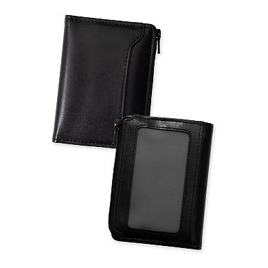 Men's Exact Fit Magnetic Duofold RFID-Blocking Wallet with Zipper