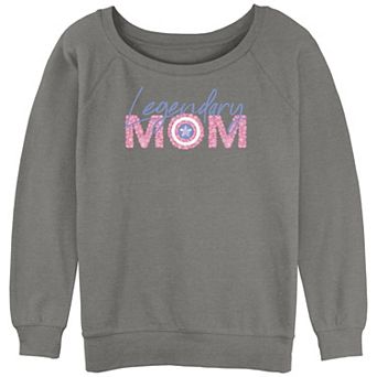 Juniors' Captain America Shield Legendary Mom Graphic Fleece