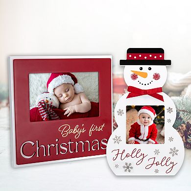 Malden Snowman & Baby's 1st Christmas Frame 2-piece Gift Set